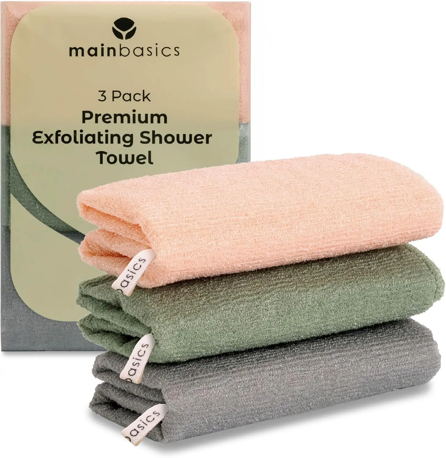 

Japanese Exfoliating Shower Towel Set of 3, Quick-Dry Durable Body Washcloth for Deep Cleansing