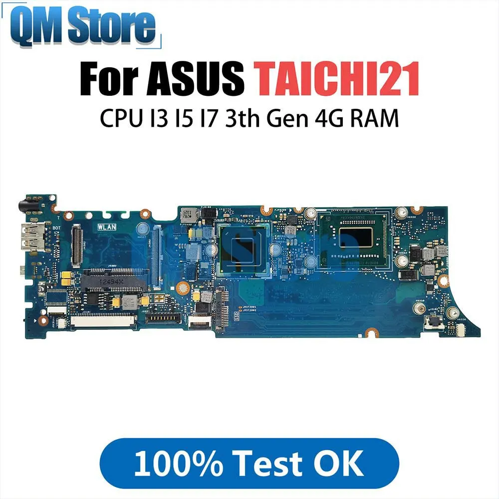 Notebook TAICHI21 Mainboard For ASUS TAICHI 21 Laptop Motherboard With I3-3217U CPU 4GB RAM