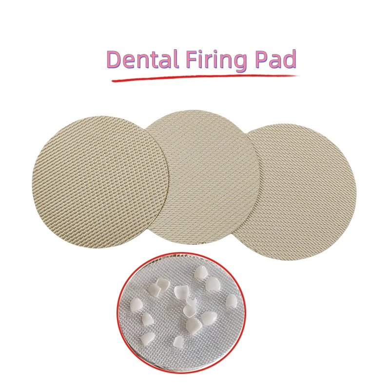 

3 Pcs Dental Firing Pad Dental Sintered Mat for Porcelain & Zirconia Round High-temp Resistant Dentistry Sintered Sheet Dia.80mm