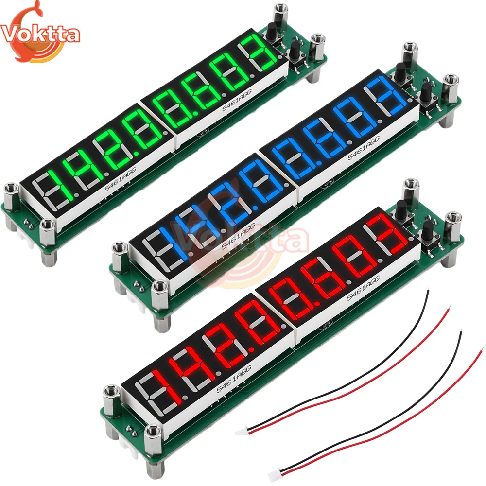 8 Digits RF Signal Frequency Counter LED Display Digital Cymometer Meter Tester Module 0.1Mhz to 1200Mhz Frequency Counters