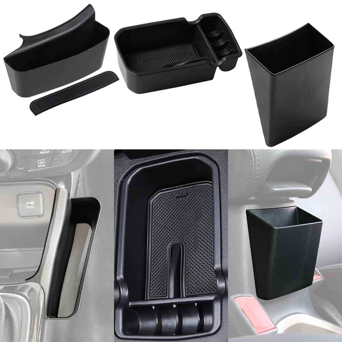 Gear Shift Storage Box Armrest Tray Organizer Insert Caddy for Jeep Compass 2017 2018 2019 2020 2021 Car Interior Accessories