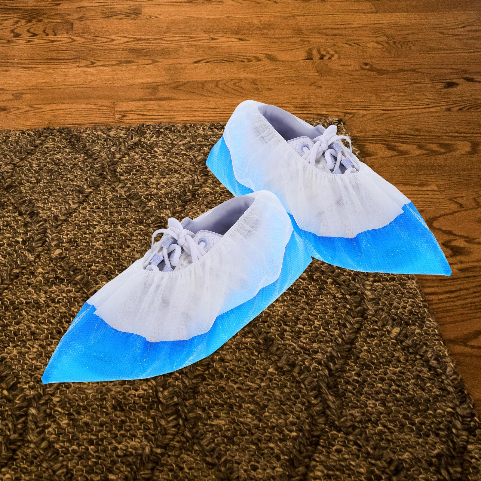 

50pcs Disposable Covers Non-Slip Thicken Non-Woven Overshoes Indoor Home Use Protective Shoe Sleeves Wide Elastic Breathable