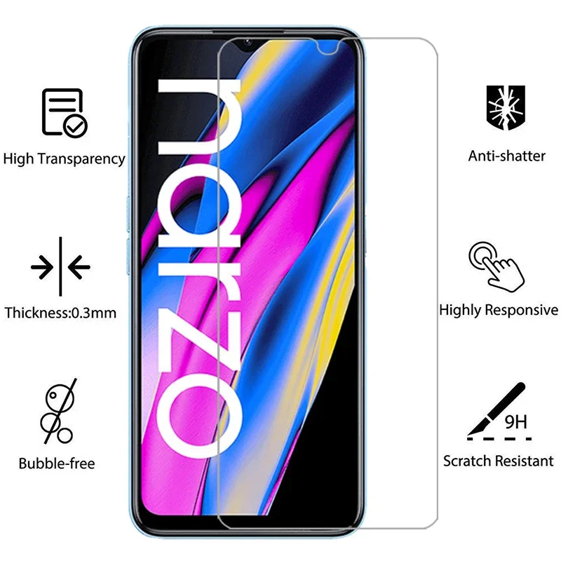 tempered glass for realme narzo 50a prime protective glass screen protector on narzo50a 50 a a50 film realmi reame relme real me