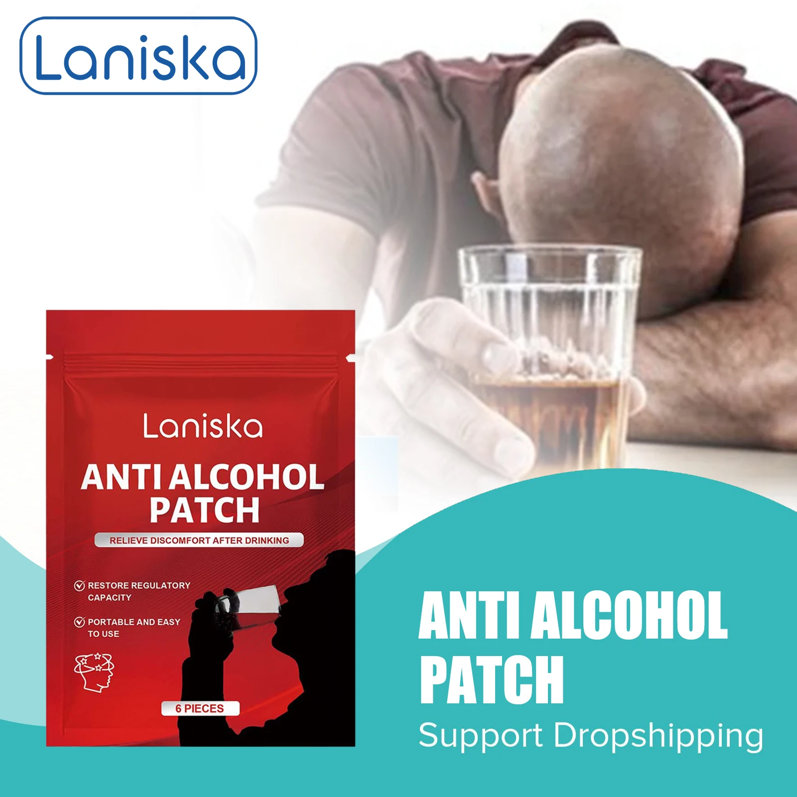 6/12/18/24pcs Anti Alcohol Patch Stop Drinking Relief Alcohol Addiction Alcoholism Hangover Treat Medical Quit Drinking Patch