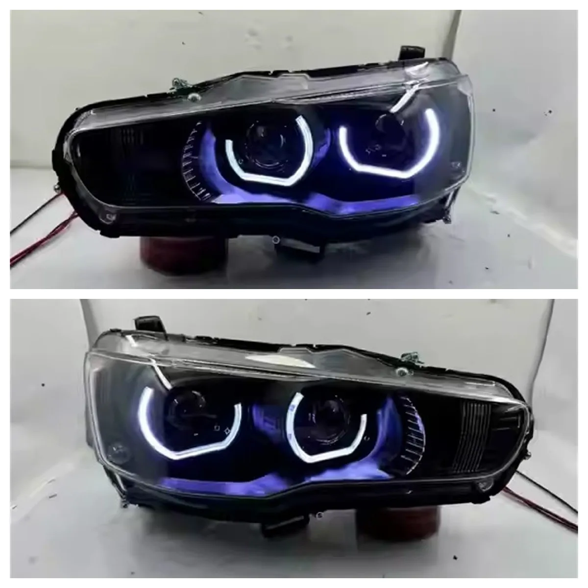 Car Front headlamp Led Headlight for Mitsubishi Lancer-ex  Daytime Running DRL Head lamp Low High Beam Angel eye Turn signal