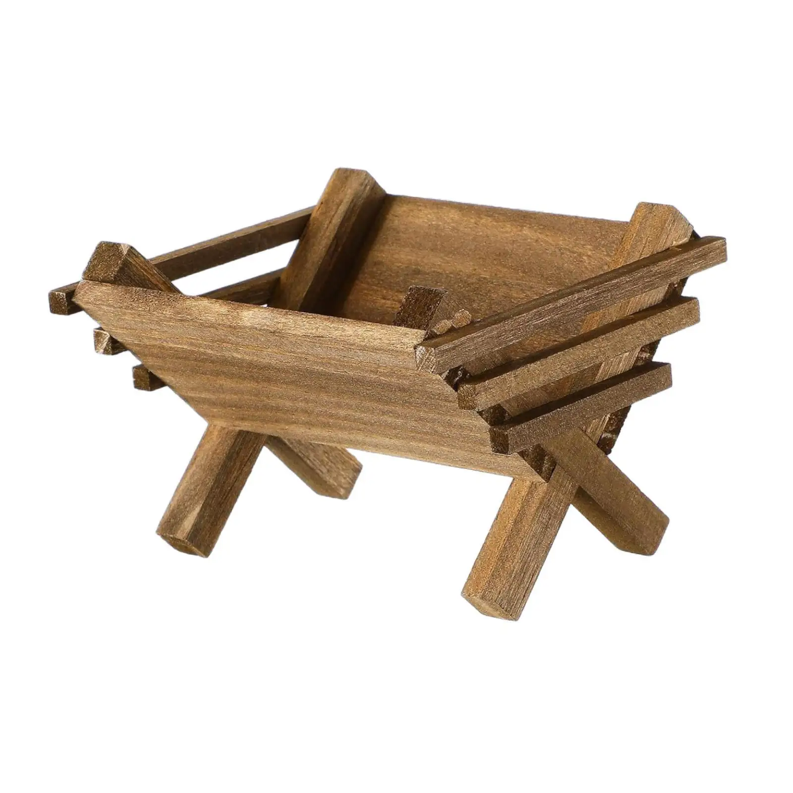 Baby Jesus Manger Ornament Crafts Decoration for Indoor Bookshelf Study Room