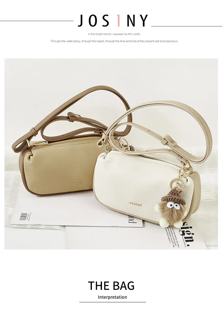 Josiny 2023 새로운 질감 겨드랑이 숄더백, 여성 패션, 모두 귀여운 여성 가방, 크로스바디 백