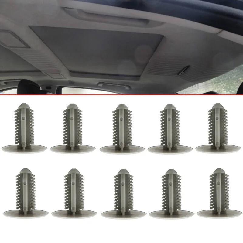 10PCS Roof Headliner Clip Trim Panel Retainer Premium Nylon Fastener For Toyota Replace 63399-26050 For Hiace