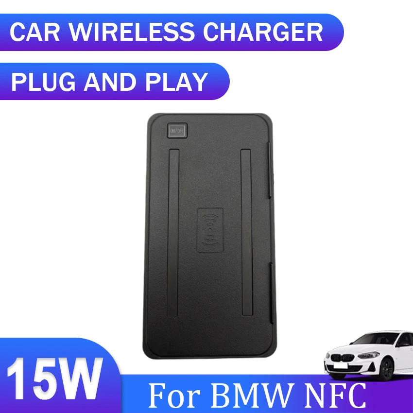 New!Car Accessories Special on-board QI wireless phone charging panel For BMW NFC 3 Series X3 5 Series X5 7 Series 6gt 2021-2024