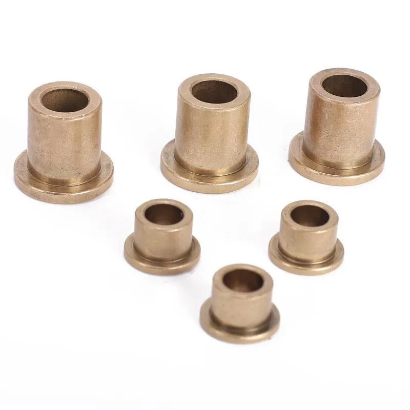 5PCS Inner 2 3 4 5 6 8mm Flanging Self-Lubricating Bearing Powder Metallurgy Oil Copper Bushing Guide Sleeve With Stepped Flange