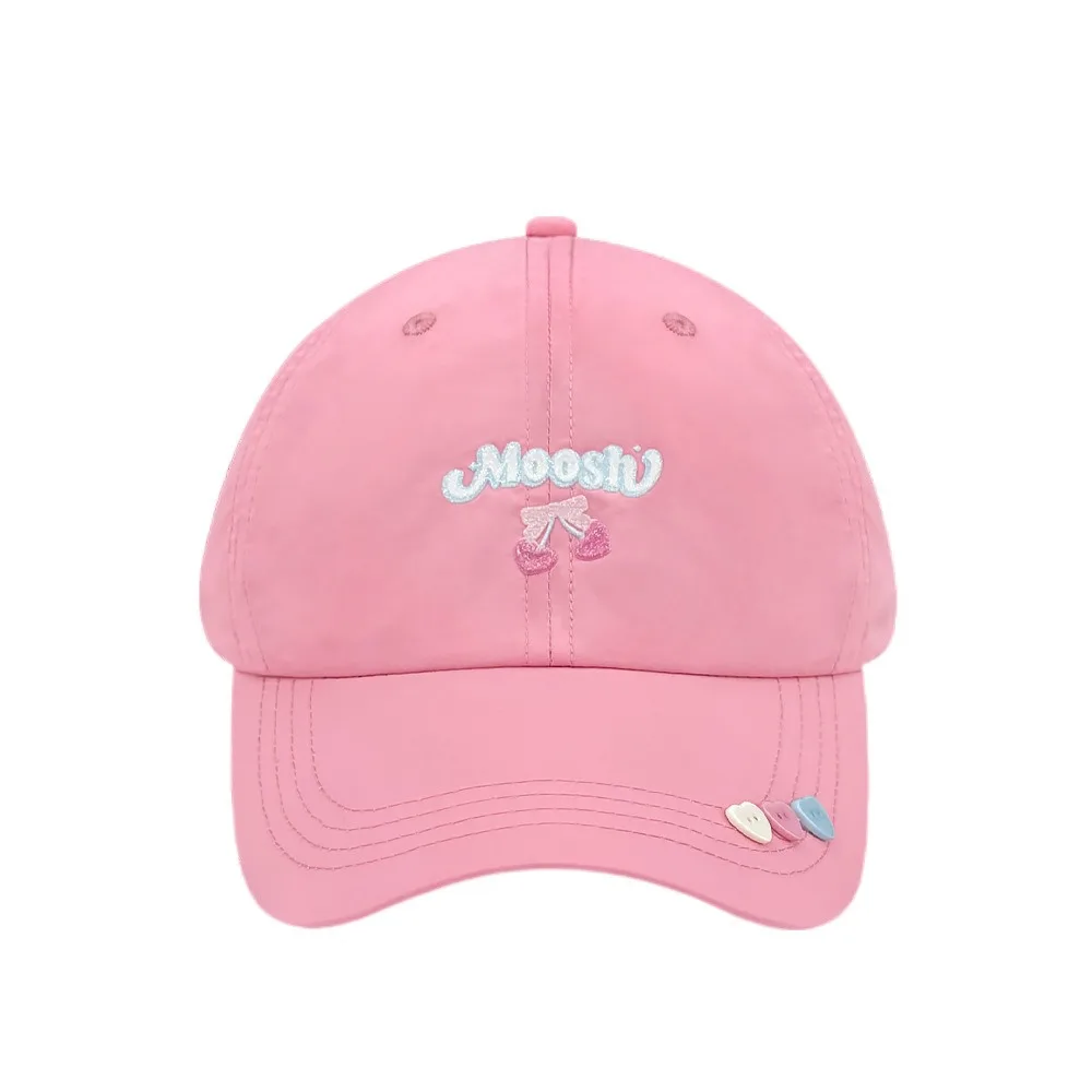 

Cotton Cherry Baseball Cap Breathable Adjustable Casual Sunshade Hat Sun Protection Letters Wide Brim Big Head Cap Outdoor Sport