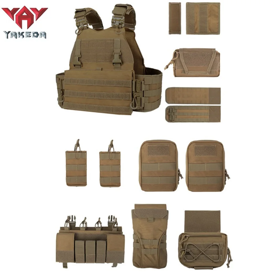 YAKEDA Tactical Plate Carrier 1000D нейлоновый быстросъемный модульный легкий жилет для лазерной резки