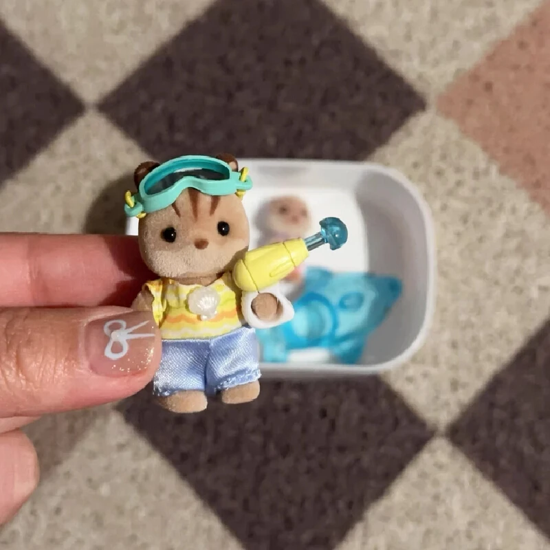 Sylvanian Families Nursery Friends Pool Fun Trio Toy Set Calico Critters Doll Pretend Play Accessories Children's Girls Gift