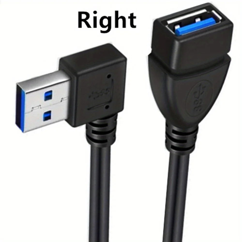 20cm USB 3.0 Extension Cable Male to Female 90 Degree Angle 5Gbps Data Sync Fast Charging for PC Laptop Mobile HDD view 6