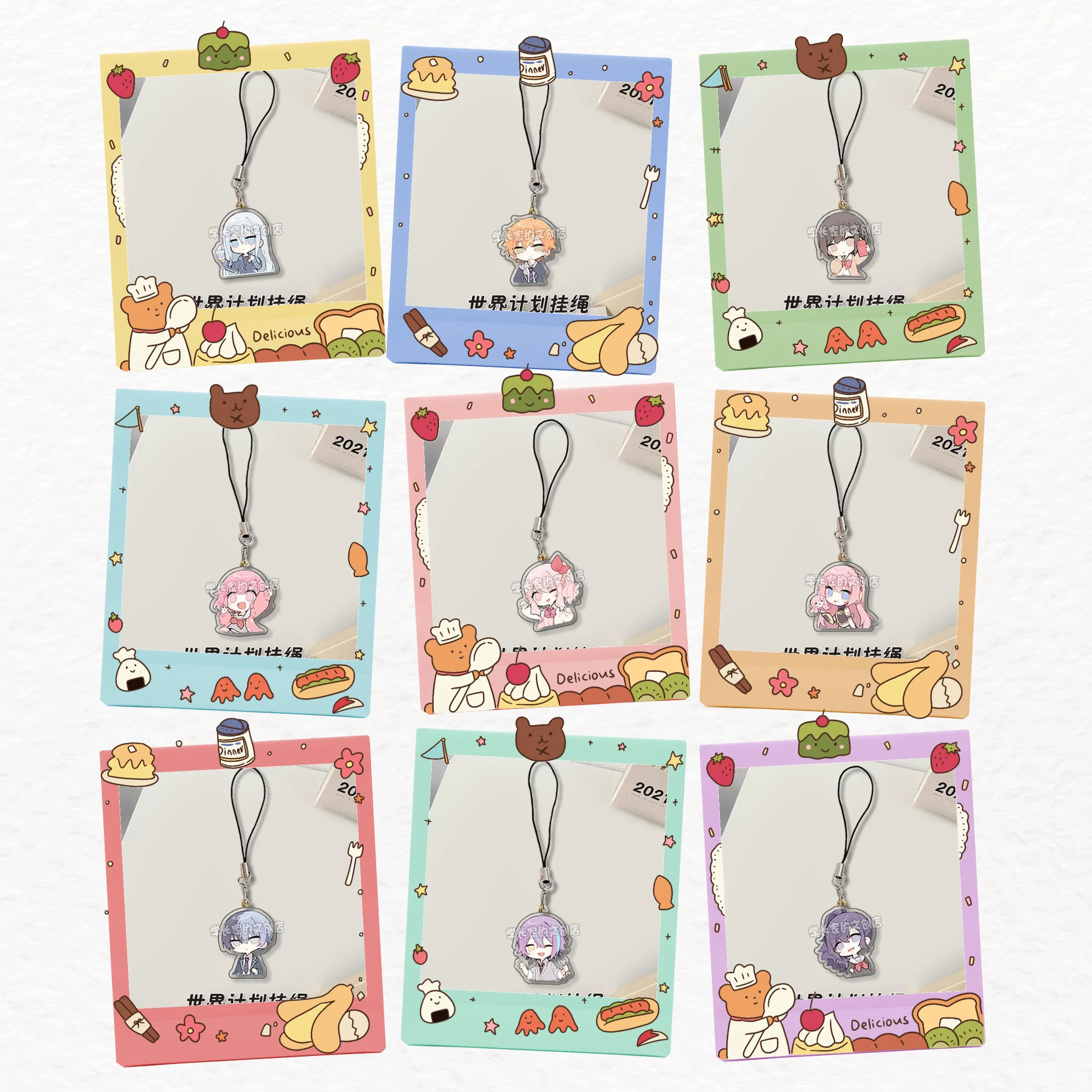 10 шт., аниме-проект Sekai Kamishiro Rui, милые подвески для мобильного телефона, акриловый маленький кулон, цепочка для телефона, брелок для ключей, рождественские подарки