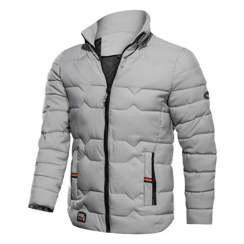 Winter Nieuwe Stand Kraag Effen Kleur Plus Fluweel Warme Katoenen Jas Rits Katoen Parka