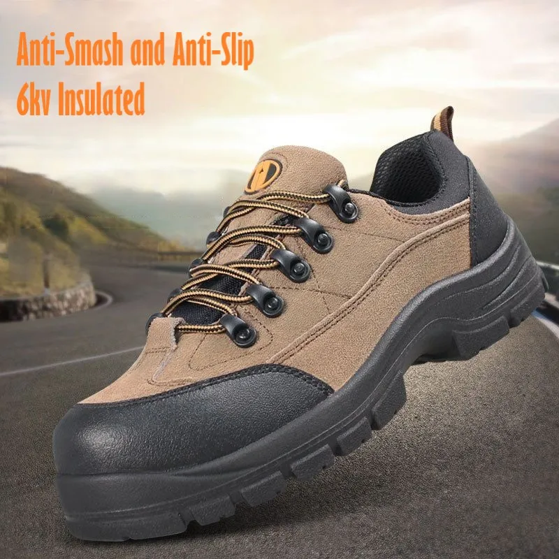 PAD-H1532BN Labor Safety Shoes Smashing 6kv Insulated Wool Cowhide Material Wear Resistant Comfortable and Breathable