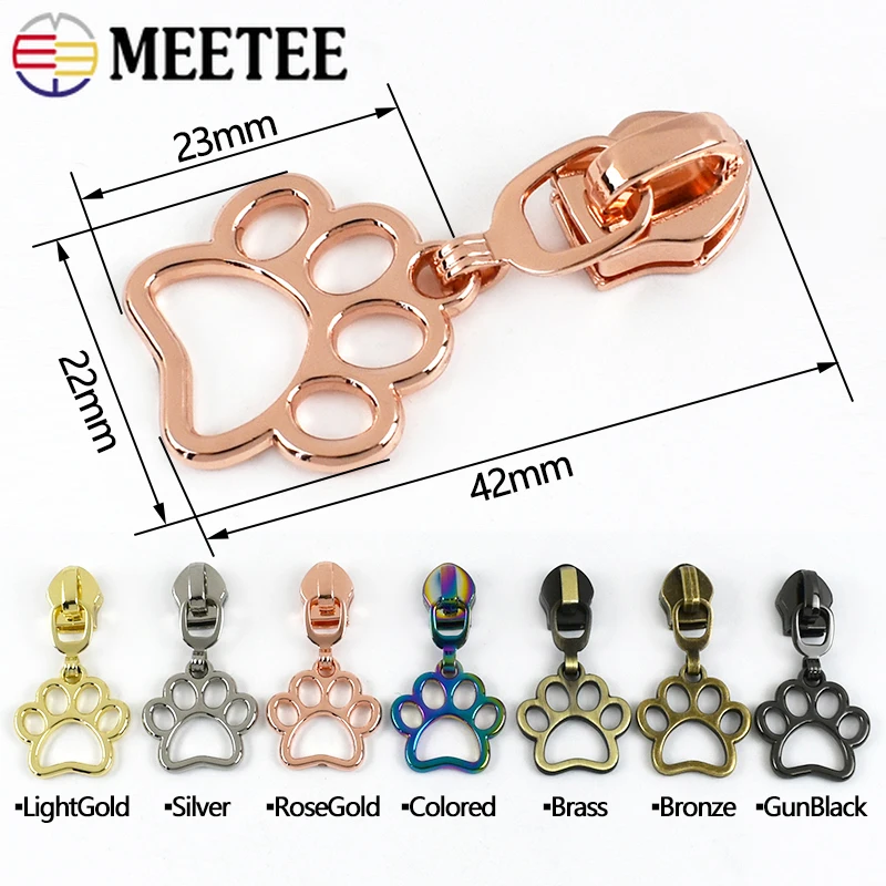 5-50 قطعة ميتي 5 # القط باو سستة مجتذب ل النايلون البريدي الخياطة الملابس إغلاق السحابات رئيس حقيبة الديكور السوستة المنزلق إصلاح أطقم #3