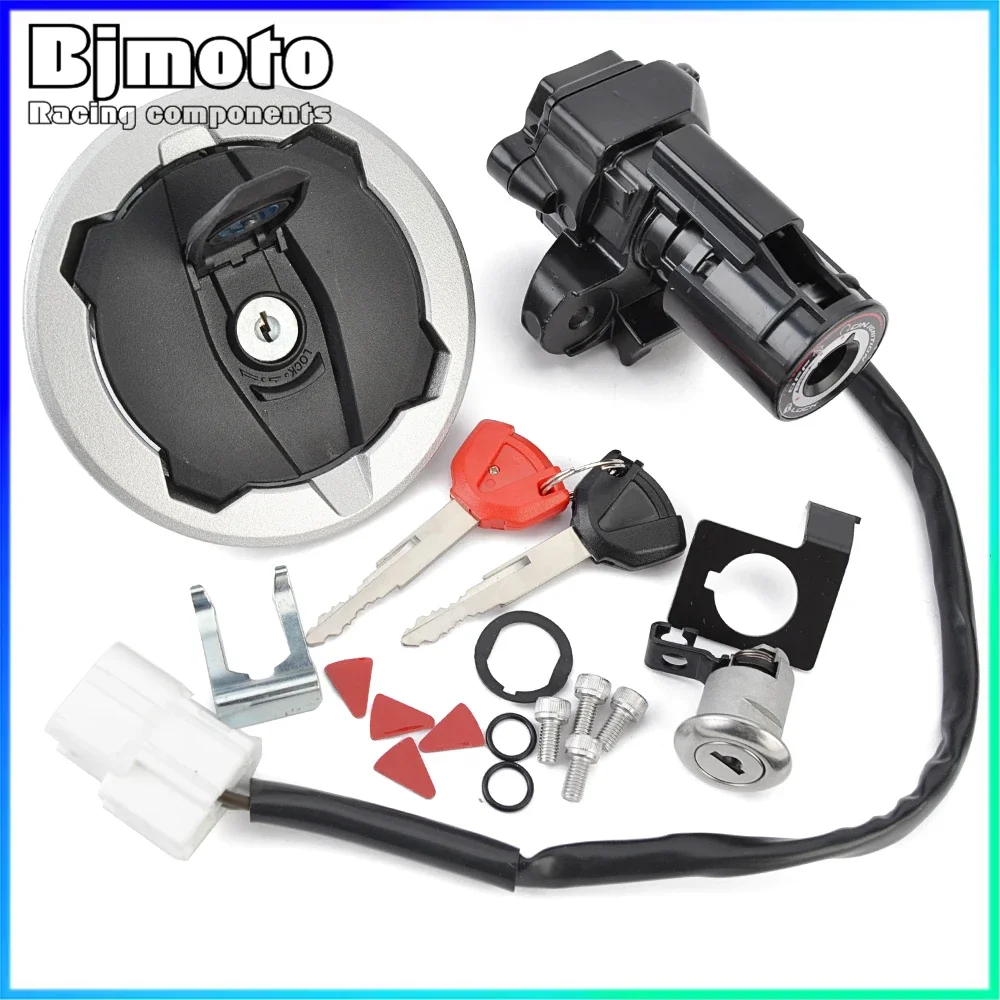 Chave de Ignição, Tampa do Tanque de Combustível e Trava do Assento para Kawasaki ER400 Z400 2019-2022 e Kawasaki EX400 Ninja 400 ABS 2020-2023