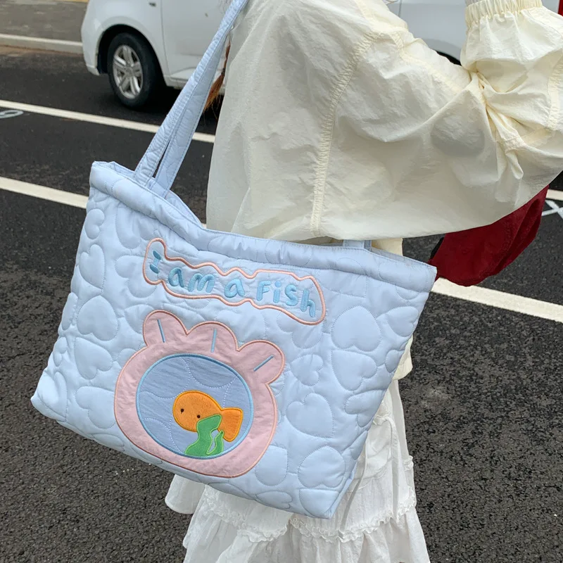 bonito-cao-acolchoado-algodao-sacos-de-ombro-para-mulheres-casual-versatil-senhoras-grande-capacidade-sacola-caixa-bordado-meninas-bolsas