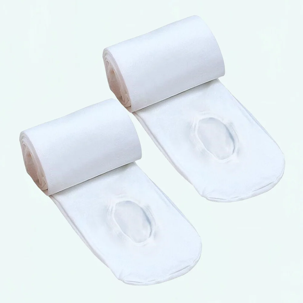 

2Pairs Soft Dance Tights for Girls Women Breathable Flexible Ballet Socks Suitable for Dance Class Training White