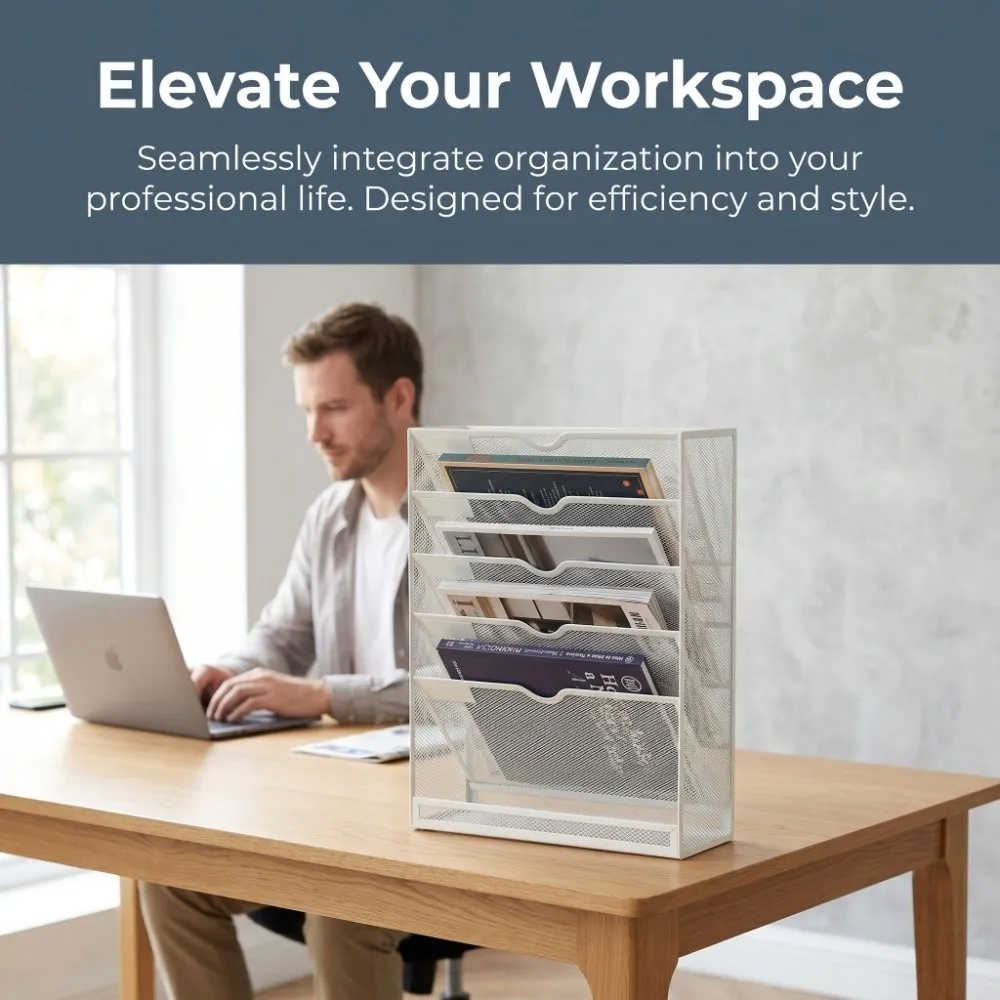 wall-mounted-mail-paper-document-holder-6-layer-large-capacity-magazine-rack-multi-layer-storage-space-saving