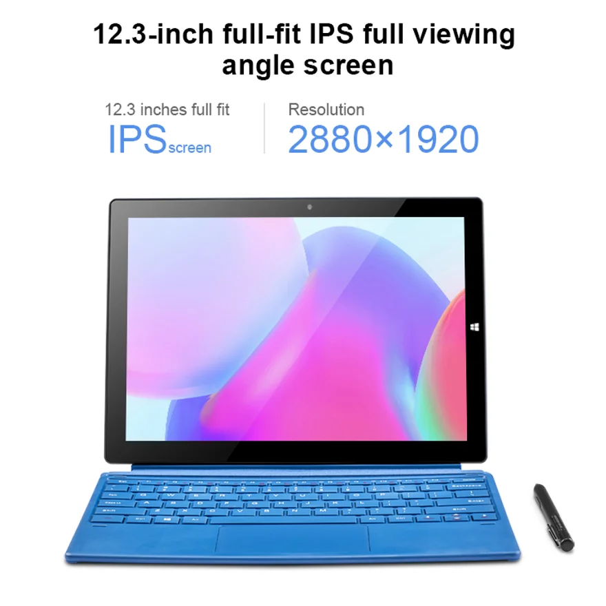 PIPO W12 4G 12.3″ 2-in-1 Tablet Win 10 Snapdragon 850 8-cores CPU 2880*1920 IPS 8G RAM 256G ROM 10000mAh WiFi5 BT5.0 Dual camera