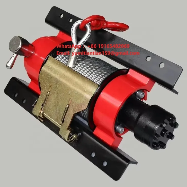 Hydraulic Winch with Steel Wire Rope for Boat Cranes Rescue Vehicles