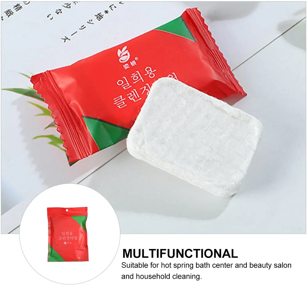 แบบพกพาผ้าขนหนูบีบอัดทิ้งผ้าเช็ดทําความสะอาดใบหน้าดูดซับน้ํา Travel Spa Salon ใช้ Hot Spring Bath ทําความสะอาดบ้าน