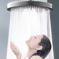 New 6 Modes Large Flow Supercharge Rainfall Shower Head 230mm Round High Pressure Top Spray Rain Showerhead Bathroom Accessories