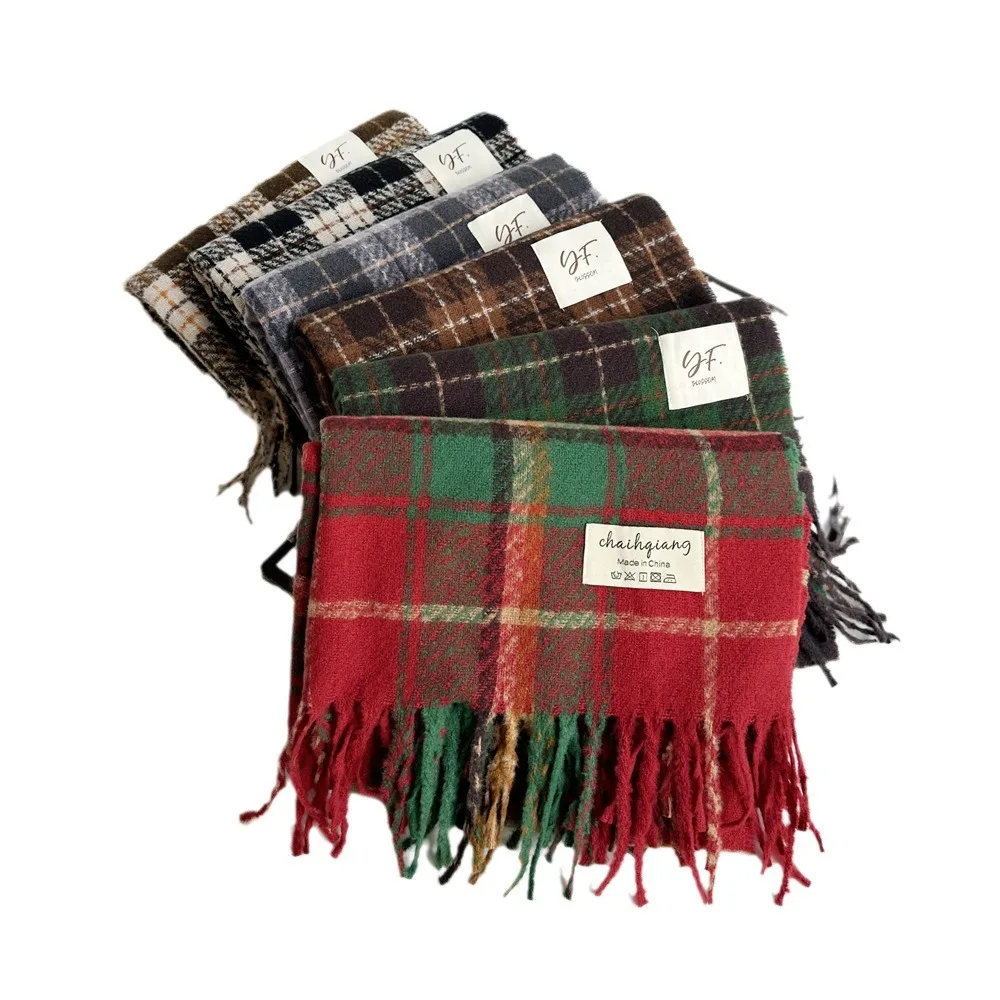تقليد أوشحة كشميرية الرجال النساء الشتاء الملونة متقلب الأوشحة السميكة الدافئة تنوعا الأوشحة شال ملابس خارجية 4w936 #5