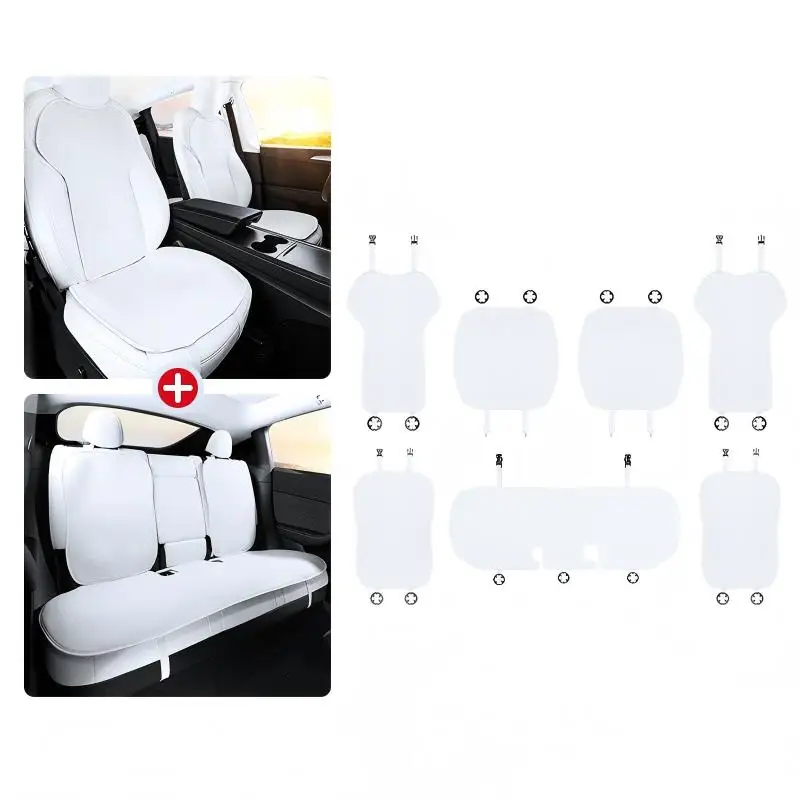 For Tesla Model 3/Y Ice Silk Seat Cushion Ventilation Comfortable Four Seasons Universal row Set Car Accessories Interior