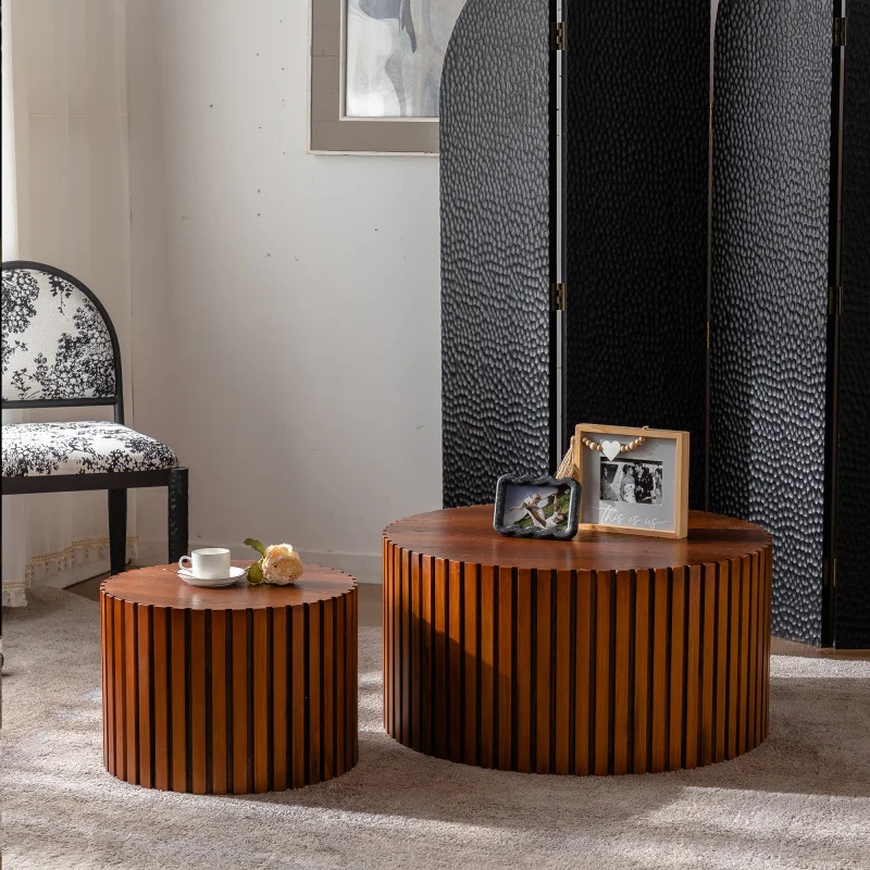 Table basse géométrique au-dessus des états-unis, Design moderne, entrepôt, Grain de bois, meubles de salon de haute qualité, prêt à être expédié