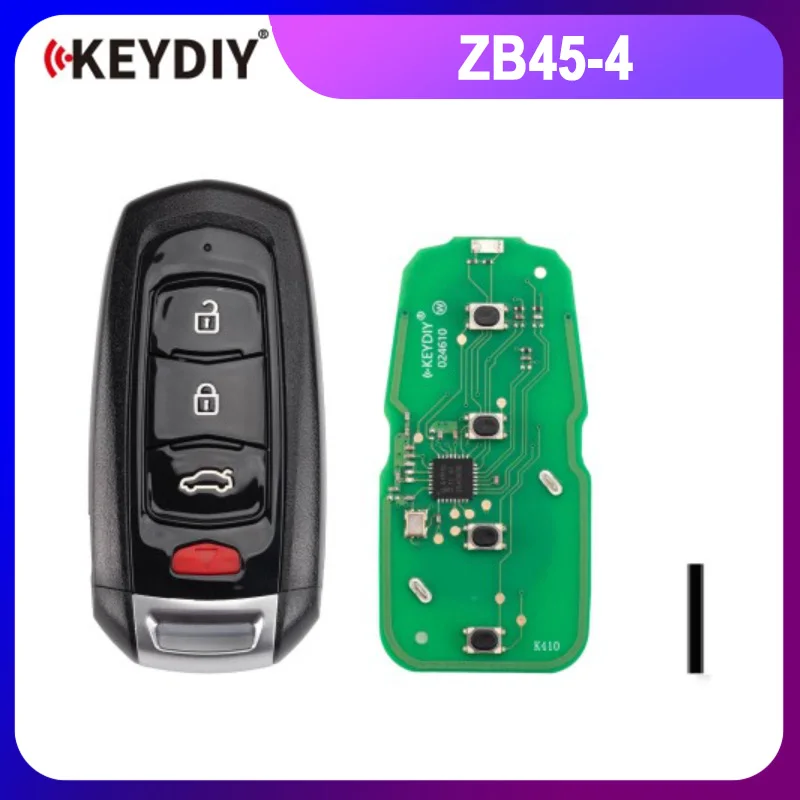 KEYDIY KD ZB45-4 Universal Smart Remote Key 3+1 Buttons ZB Series Geely Type Compatible