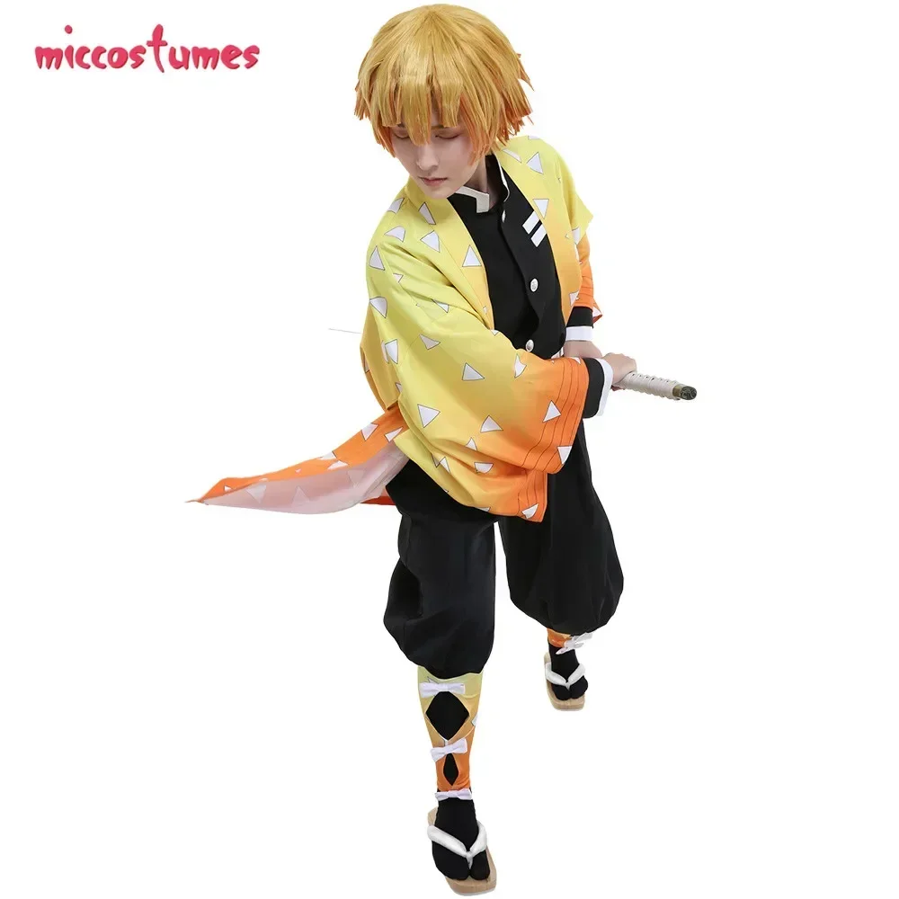 Unisex  Fighter Thunder Demon Killing Corps Demon Hunter Team Uniform Cosplay Costume