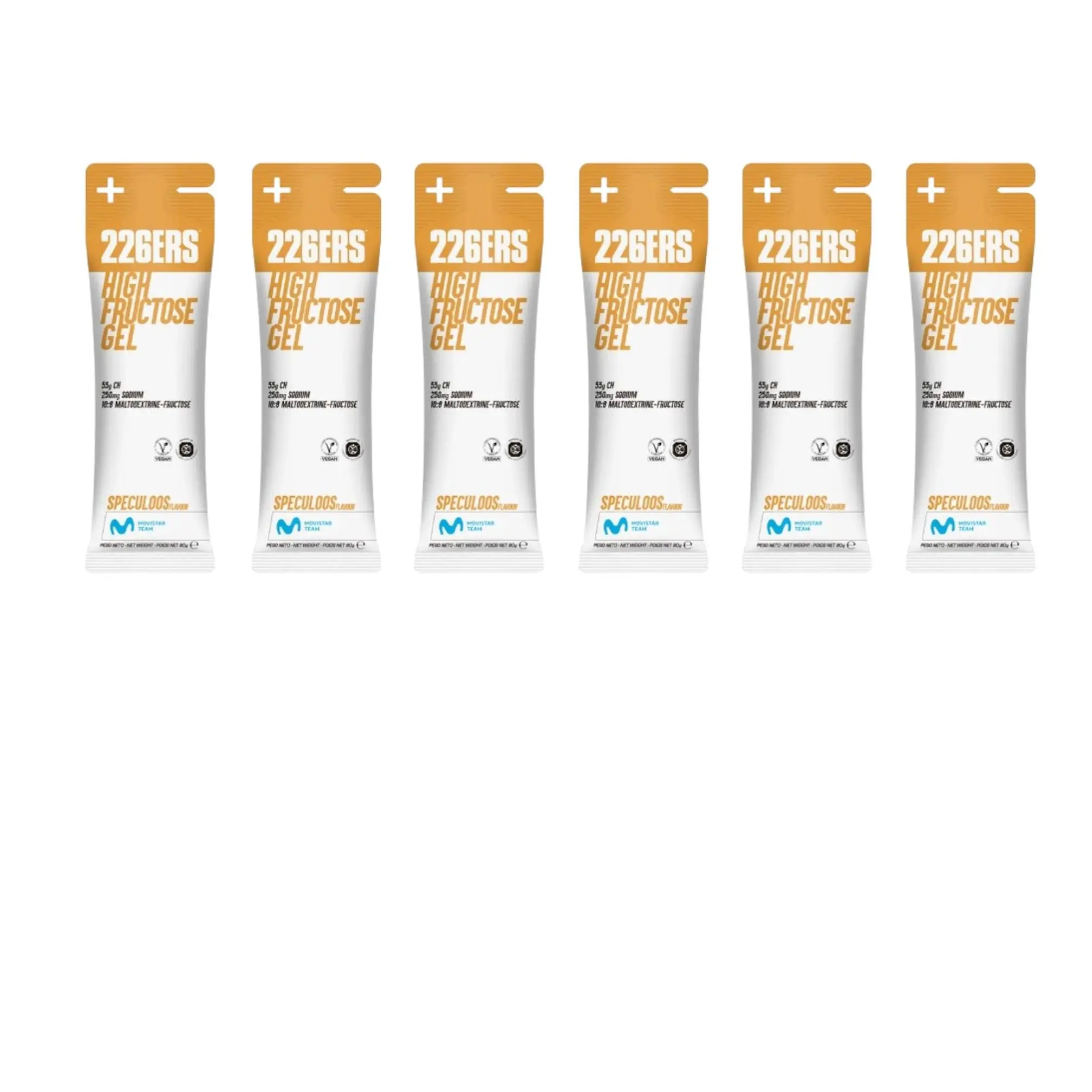 226ERS PACK 6 Geles High Fructose Gel Sabor Speculos 80g - Gel Energético con fructosa