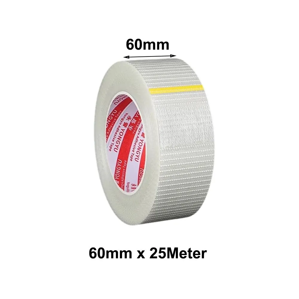 10mm-100mm Width Fiberglass Tape 25M Length High Temperature Resistance Strong Glass Fiber Tape High Viscosity Heavy-Duty