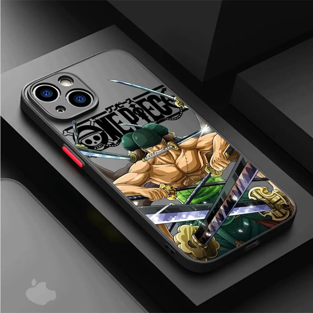 One Pieces Anime Phone Case for Apple iPhone 13 14 Plus 15 Pro Max 11 Pro 12 Mini XR 8 SE 7 6S XS MAX Matte Shockproof Cover image 2