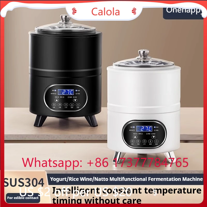 304 Stainless Steel Multifunction Fermenter, 220V Constant Temp Timer Automatic Yogurt Natto Rice Wine Making Machine
