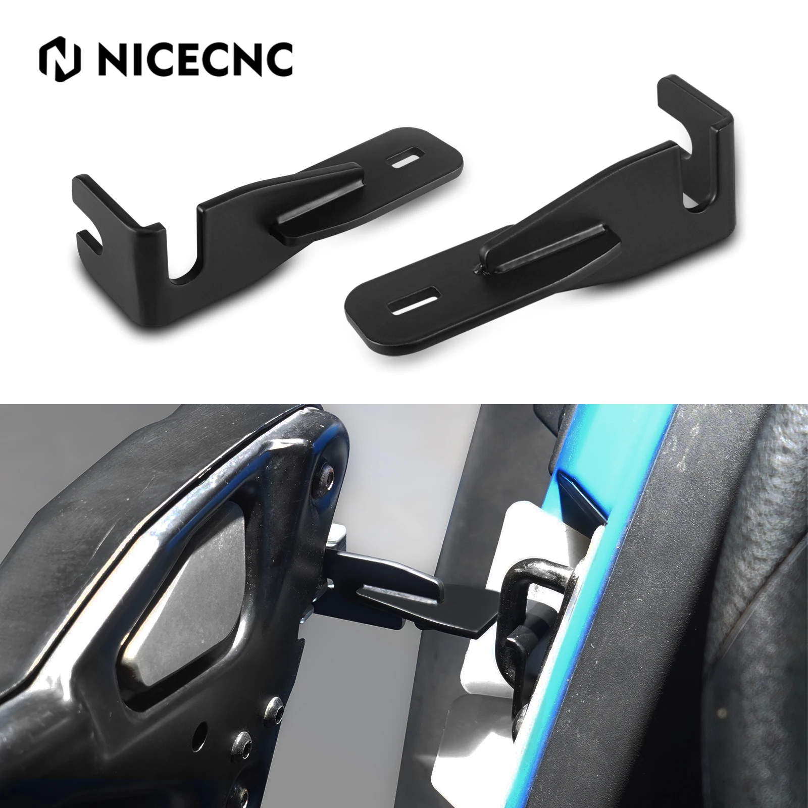 NICECNC Cooling Door Latches Vent Extender For POLARIS RZR XP 1000 2015-2021 RZR900 4 EPS 2015-2018 RZR XP Turbo Polaris RZR900