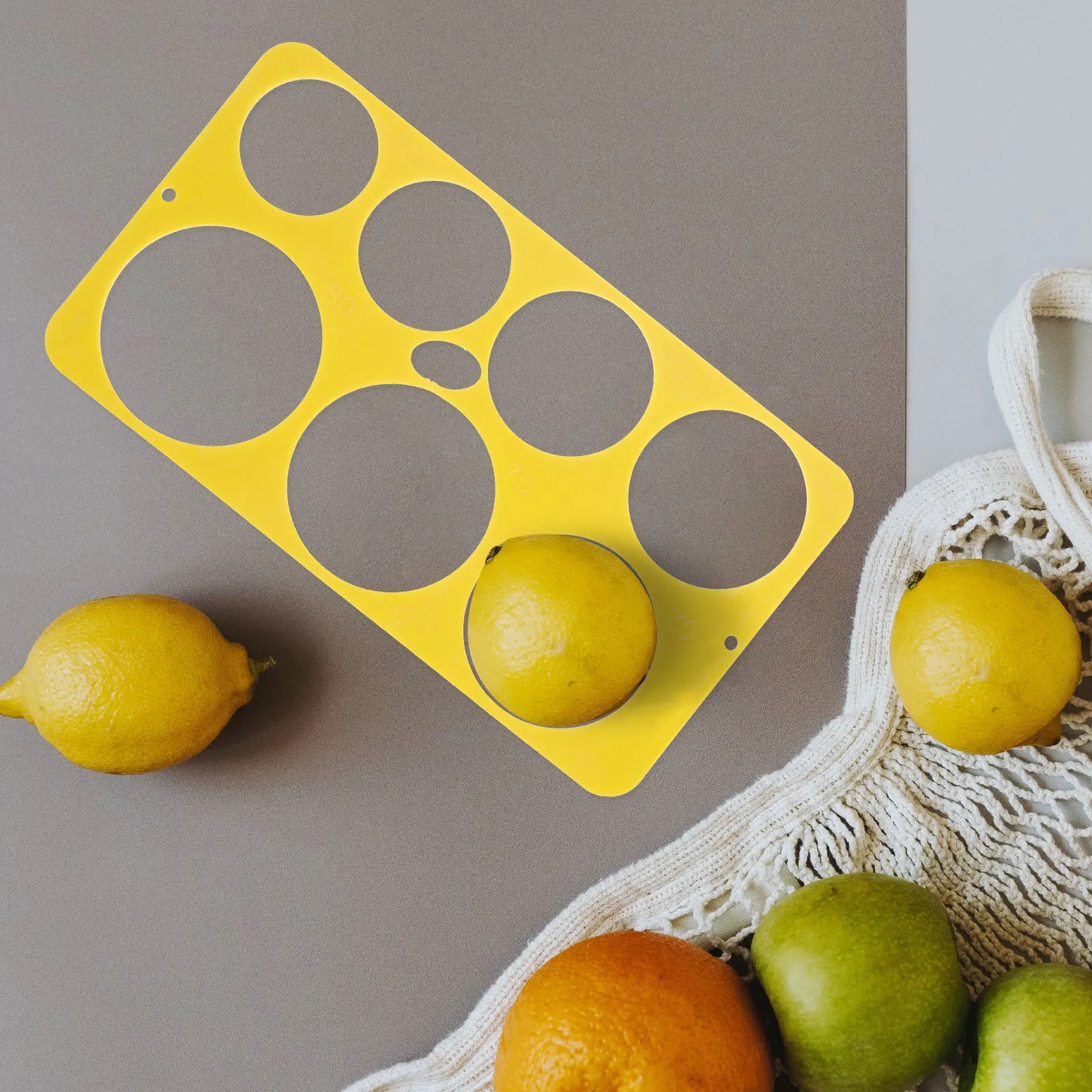Citrus Measuring Ruler Diameter Gauge Tool for Oranges Tangerines Lemons Grading by Size Heavy Duty Plastic Fruits Measurer