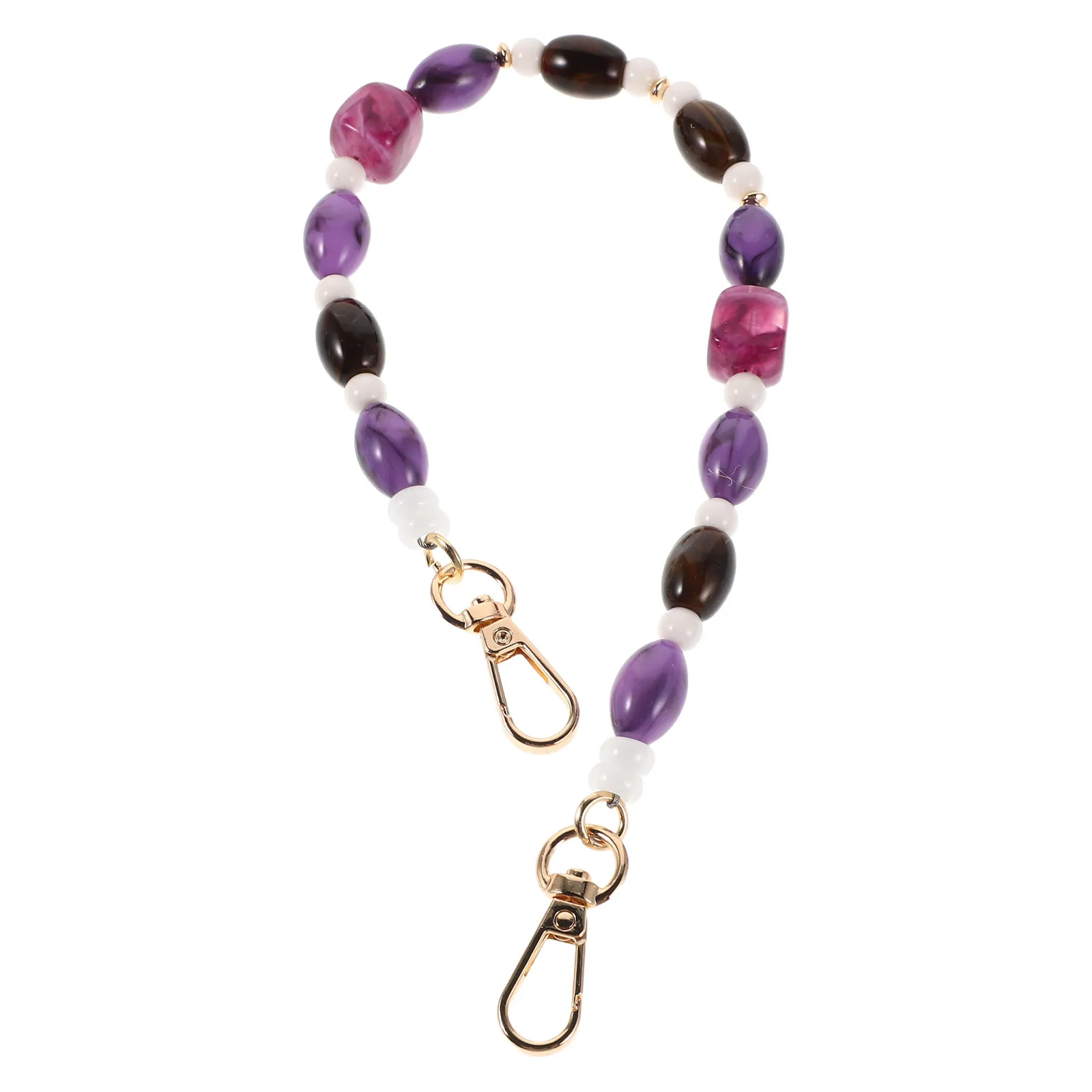 Multicolor Acrylic Bead Chain Stylish Purse Handbag Clutch Strap Replacement Decorative Bag Chain Handle Accessories Beaded