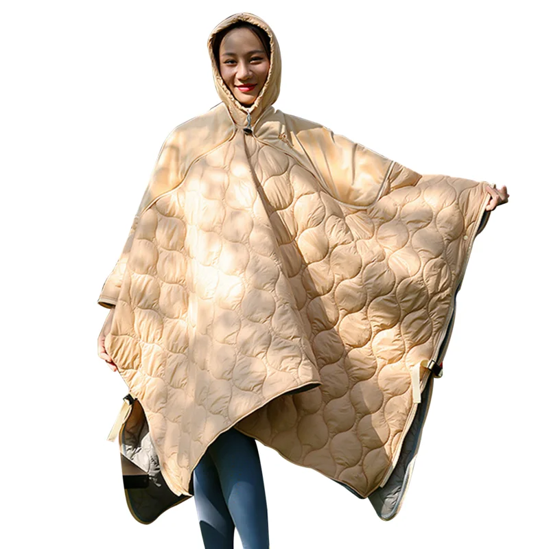 

4 In 1 Portable Hikeup Women Men Winter Down Jacket Foldable Pillow Blanket Sleeping Bag cloak Multifunction Camping Supplies