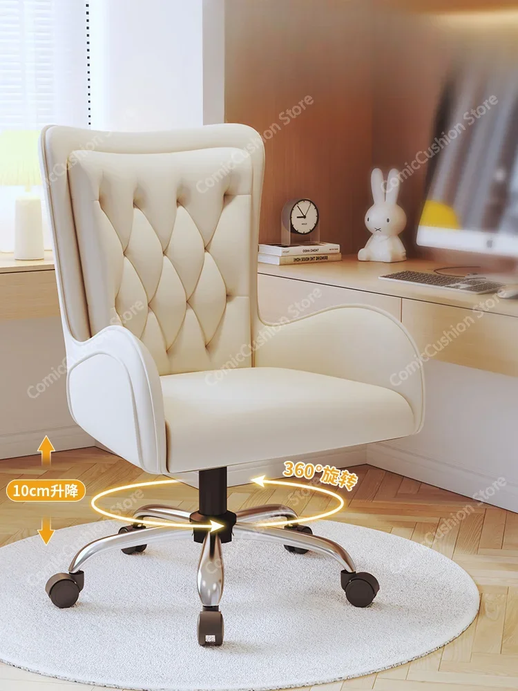 Light luxury computer chair designer artistic swivel home study back  boss  office live makeup