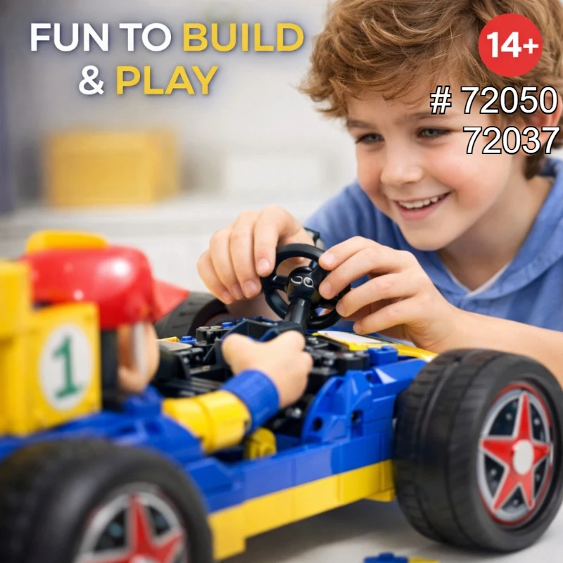 Nouvel ensemble de voitures miniatures Super Mario Kart Luigi & Mario 72037 72050 - Jouets de course bleus et rouges pour enfants, figurines de collection