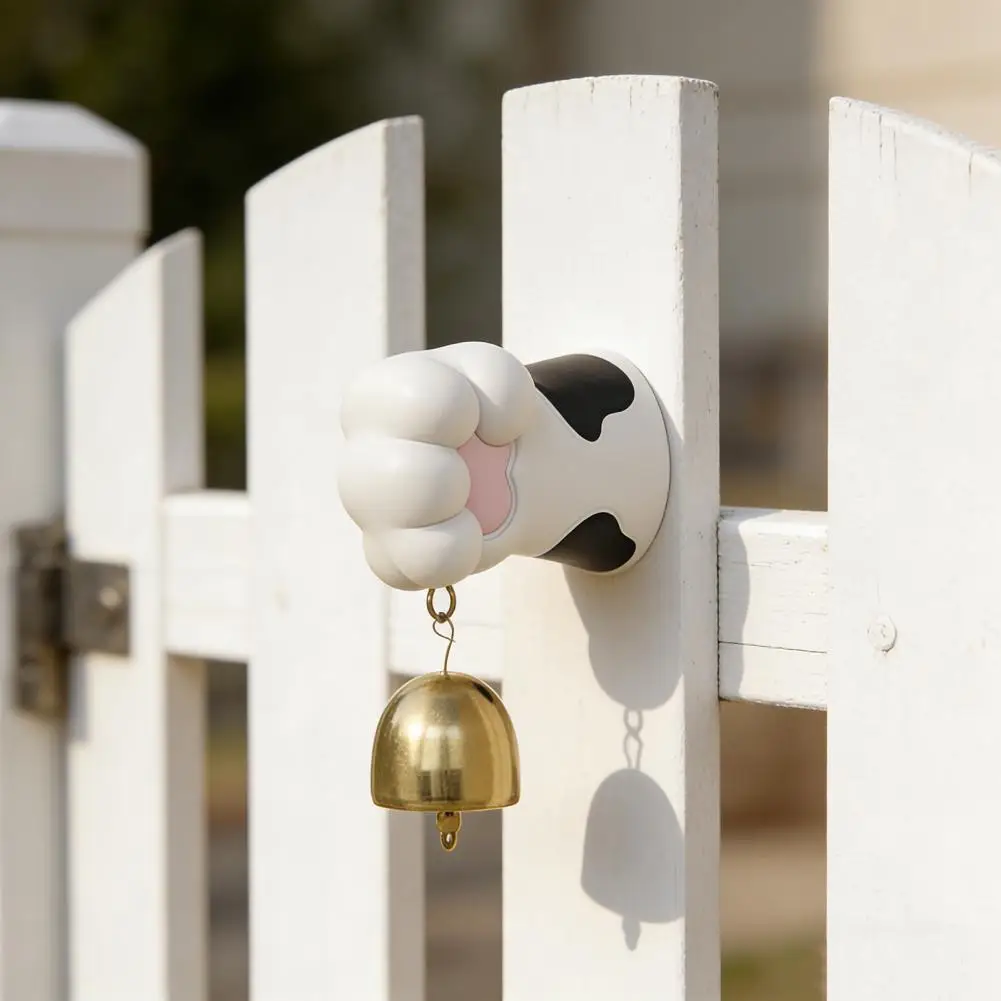 Cute Cat Paw Doorbell Magnetic Resin Cat Paw Decorative Door Chime Wall Mounted Shopkeepers Bell Cat Claw Bells Decor Doorbell