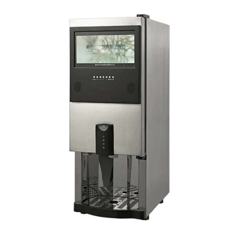 Automatic refrigerated milk beverage juice dispenser with LCD screen