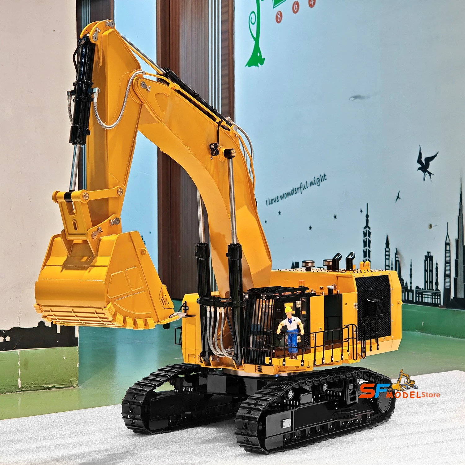 6015B Hydraulic Remote Control Excavator 1/12 Heavy Metal Excavator Model RTR Version Remote Control Car Model Toy