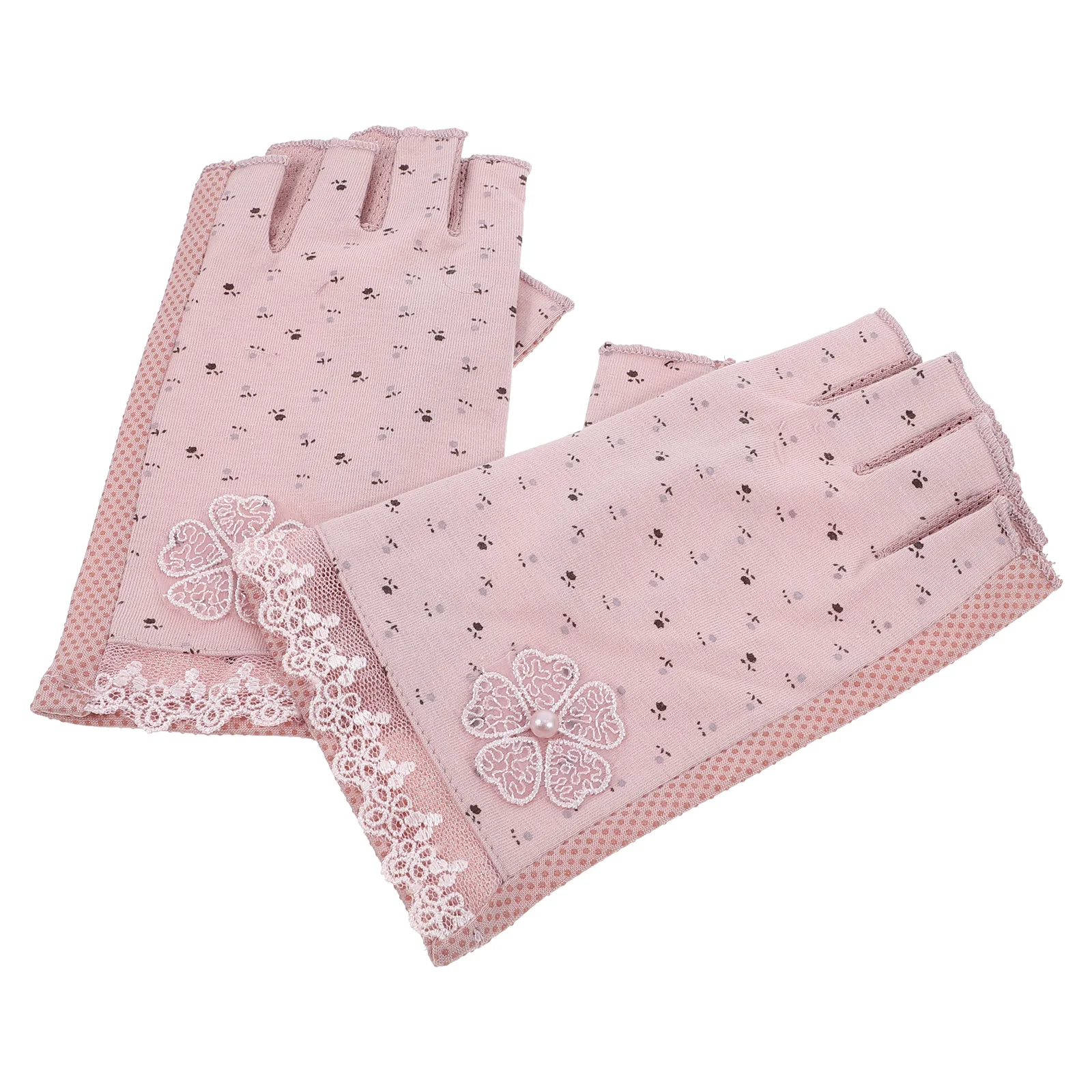 

1 Pair Sun Protection Gloves Women Fingerless Breathable Half Finger Driving Cycling Hiking Manicure Nails Outdoor