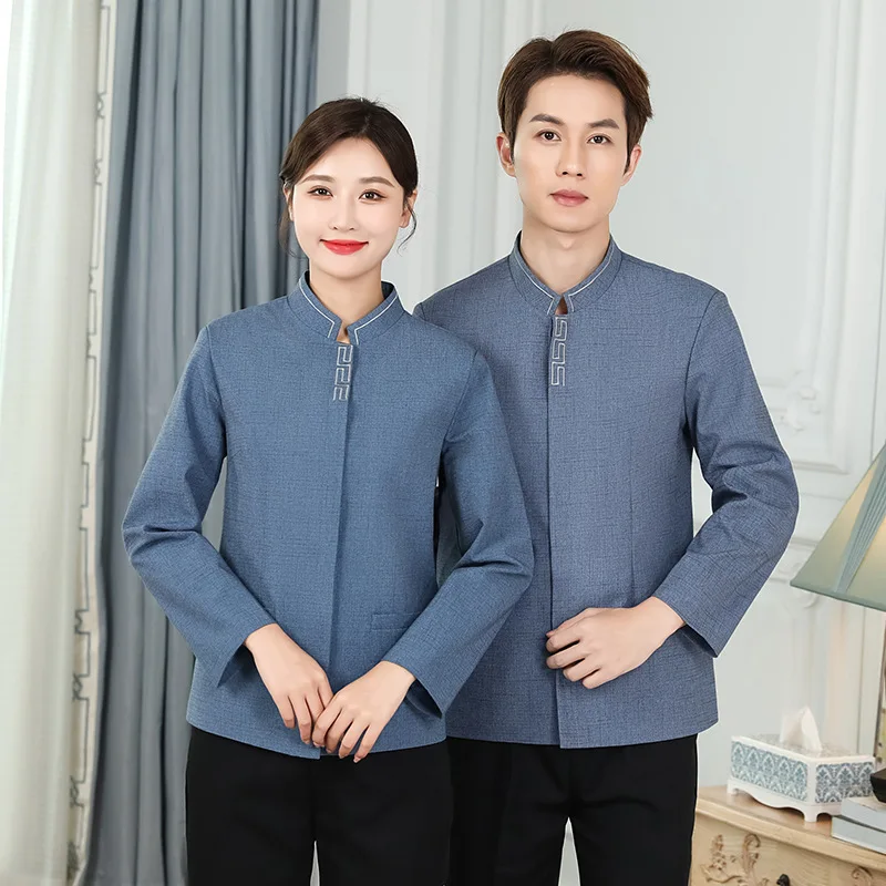 Cleaning Long Sleeve Female Autumn Pa Suit Hospital Cleaner Hotel Guest Room Property Aunt Waiter Work Clothes